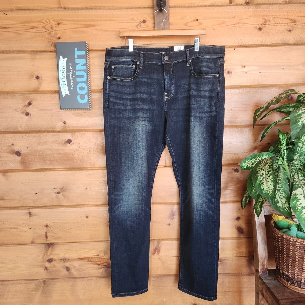 Lucky Brand 110 Slim Jeans Coolmax Dark Stone Wash Stretch Denim NWT Prep Sz 38